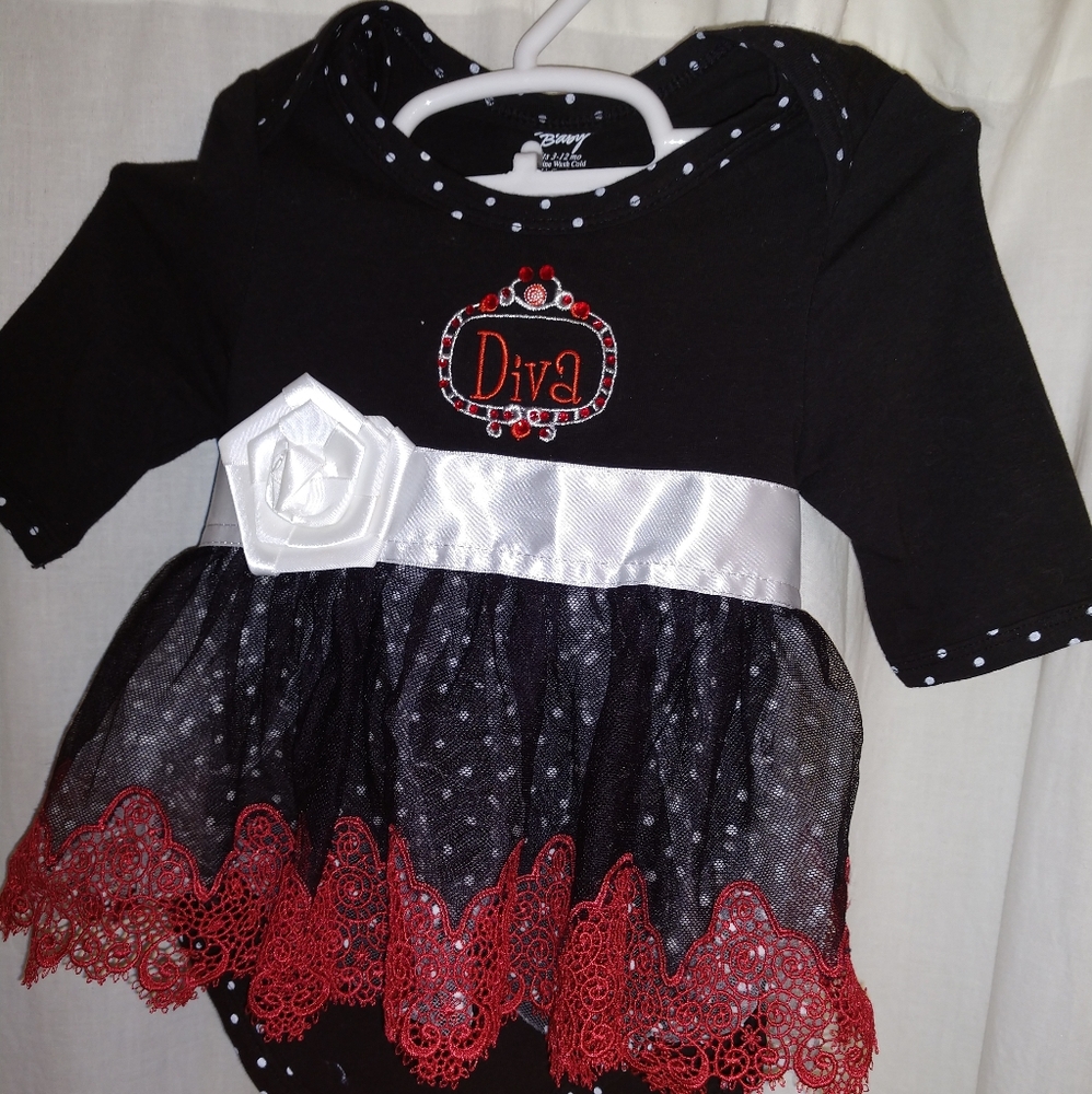 Baby elegant dress fits 3-12 mo.